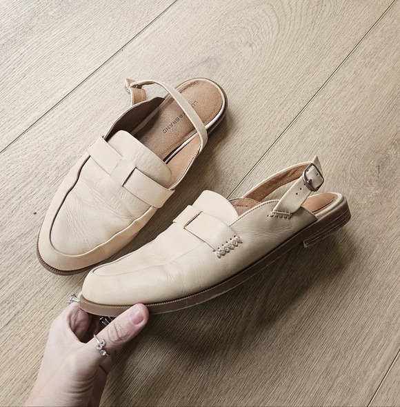 LUCKY BRAND Louisaa Slingback Loafer In Cannellini Sumhaz Nappa Calf Leather - Picture 6 of 9